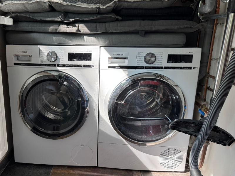 Washer and dryer